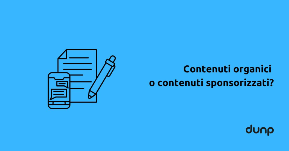 Contenuti organici e contenuti sponsorizzati?